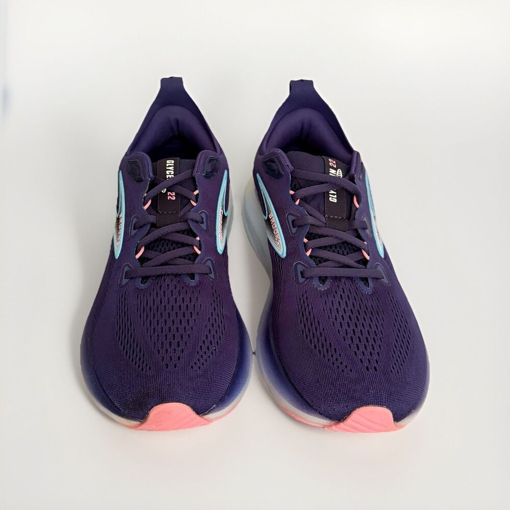 Women's Brooks Glycerin 22, Blue Ribbon/Peacoat/Dianthus, 9 B Medium US - Picture 3 of 10